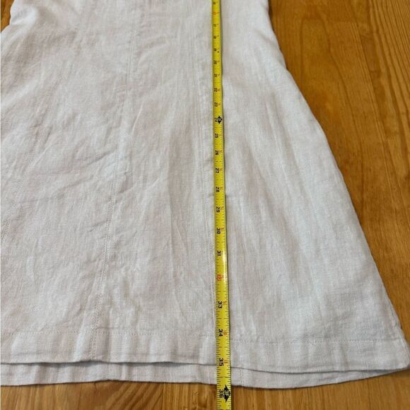 Abercrombie & Fitch A&F High Neck Linen Blend Cutout Back Mini Dress NWT Beige - Picture 8 of 14